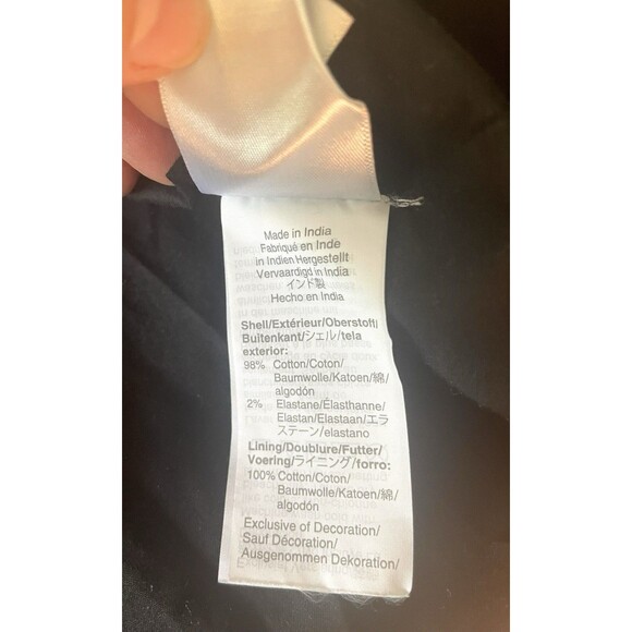 J Crew Embroidered Poplin Tiered Black Dress Size XL - Picture 9 of 10